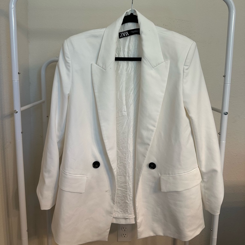 Zara Women's Classic White Blazer